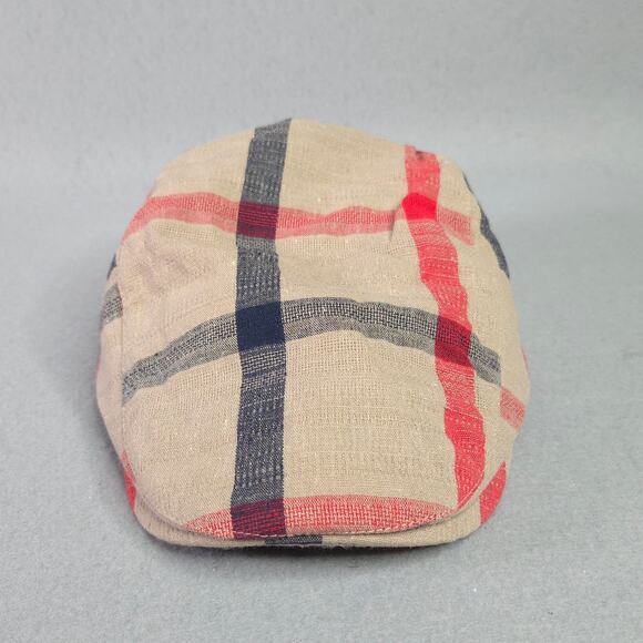 Plaid Newsboy Cap Adjustable Lightweight Flat Cap Cabbie Hat - Picture 2 of 9